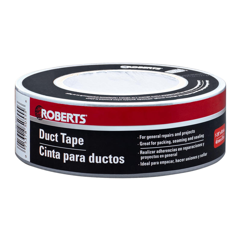 Roberts 50-555 1-7/8 Inch Wide Duct Tape, Indoor Silver General Purpose (60 yards)