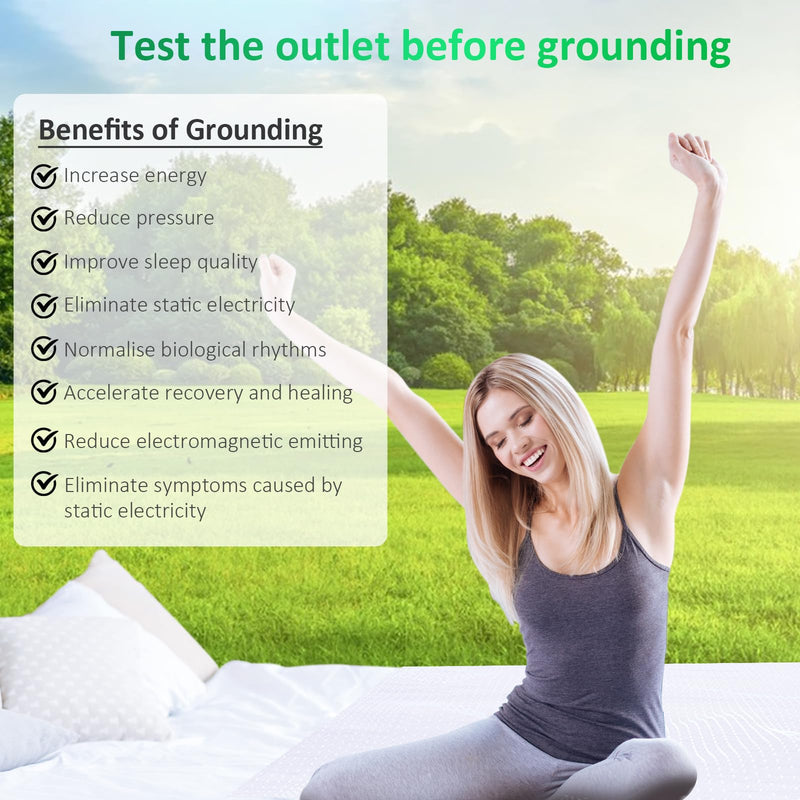 [Australia - AusPower] - Outlet Tester for Grounding Products, Grounding Tester with GFCI, Receptacle Socket Tester for Proper Wiring, Circuit Tester for Electrical Assessment 