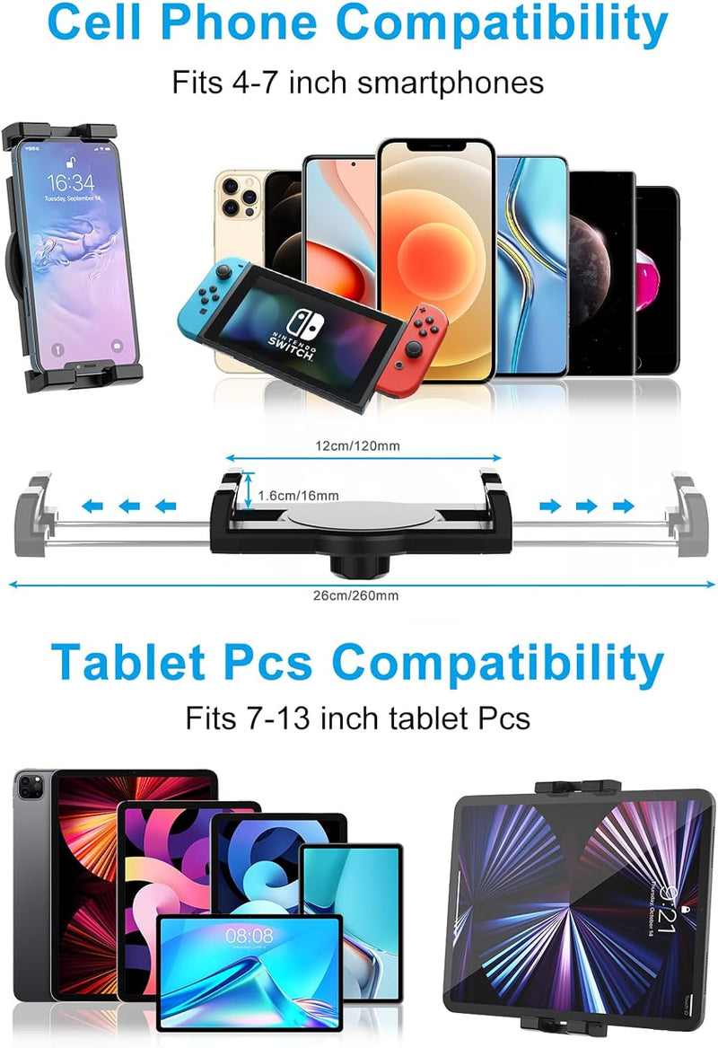 [Australia - AusPower] - Mippko Truck Tablet Holder for Dashboard Windshield Heavy Duty Mount,16.9" Long Adjustment Arm 4.33" Super Suction Cup Base,Compatible with 4.7~12.9" iPad/Samsung Tab/Nexus/LG G Pads/Fire HD/iPhone 