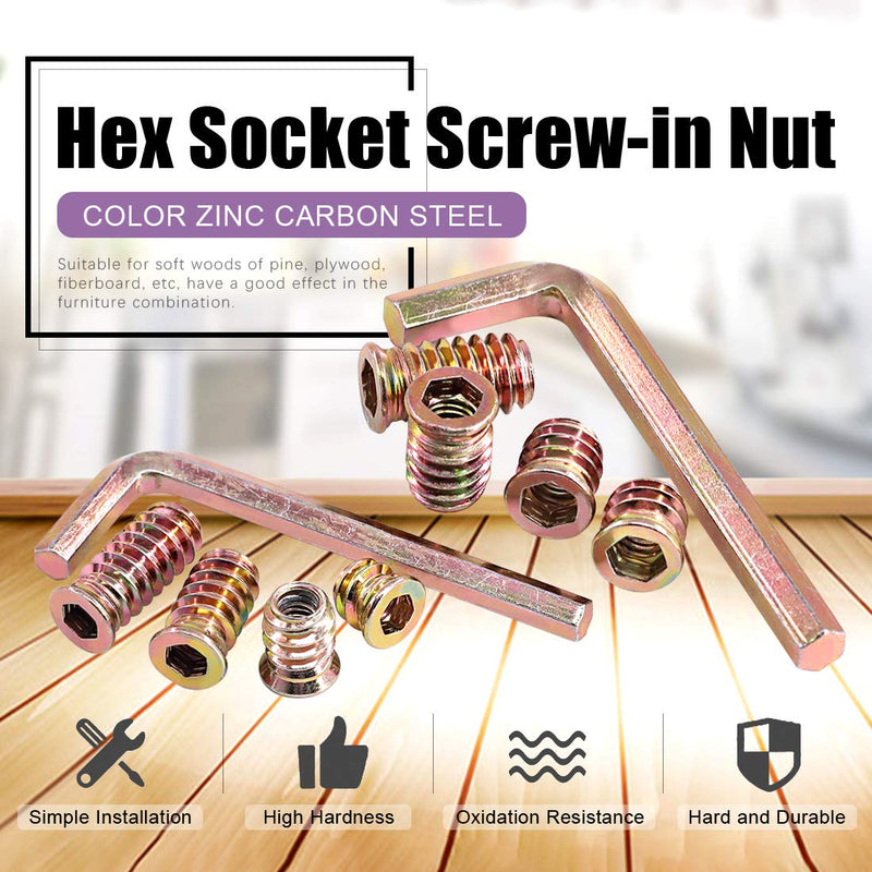 [Australia - AusPower] - Swpeet 144Pcs Screw in Nut, Toggle Bolt and Wing Nut Kit, Including 1/4 + 5/16 Fastener Connector Hex Socket & 1/8", 3/16", 1/4" Toggle Bolt and Wing Nut Kit for Hanging Heavy Items on Drywall 
