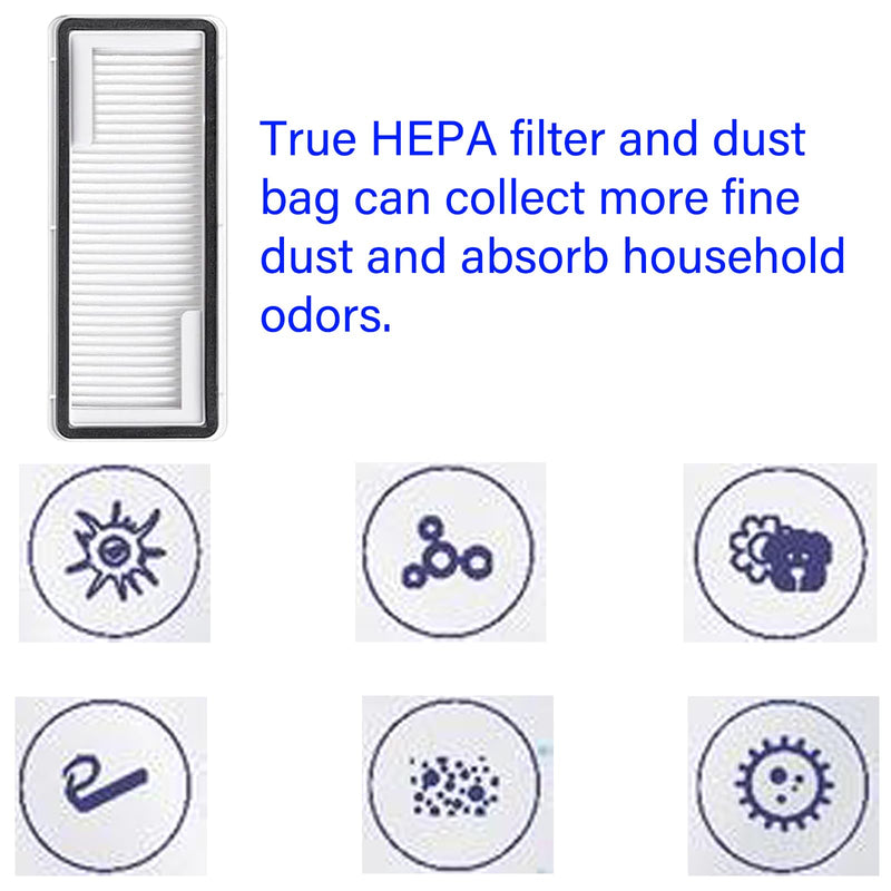 14 pack Accessories Kit Replacement For NARWAL Freo X Ultra Robot Vacuum, 1 Pack Main Brush, 2 Pack Filters, 6 Pack Mop, 4 Side Brushes, 1 Pack Cleaning Brush