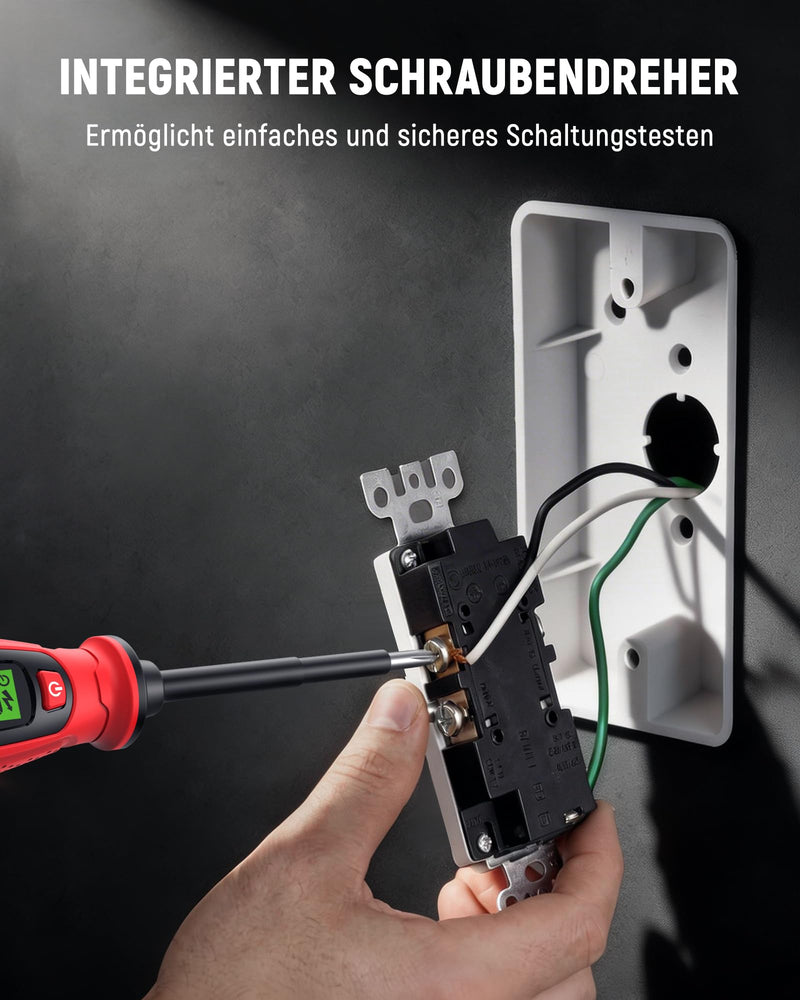 KAIWEETS 2-in-1 Voltage Tester Screwdriver, 3-500 V AC Contact & Non-Contact Voltage Tester, Phase Tester and Continuity Tester Phillips