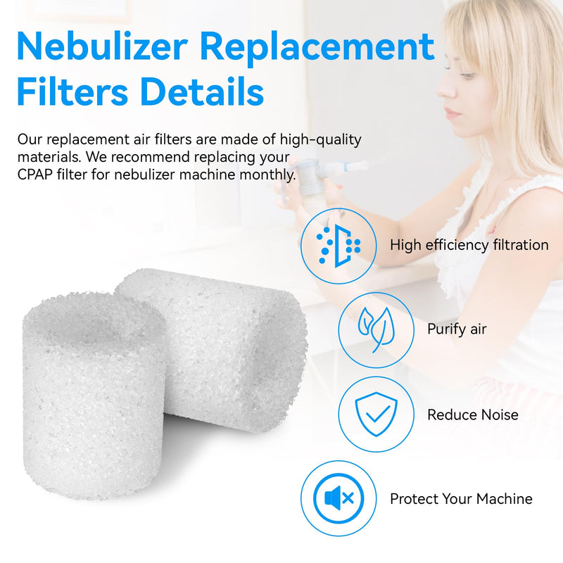 [Australia - AusPower] - 12 Pack CPAP Nebulizer Filter Replacement for PARI Vios, Ultra II, Trek, and Trek S Nebulizer Filters, Replacement Air Filters Compatible with PARI Compressor 