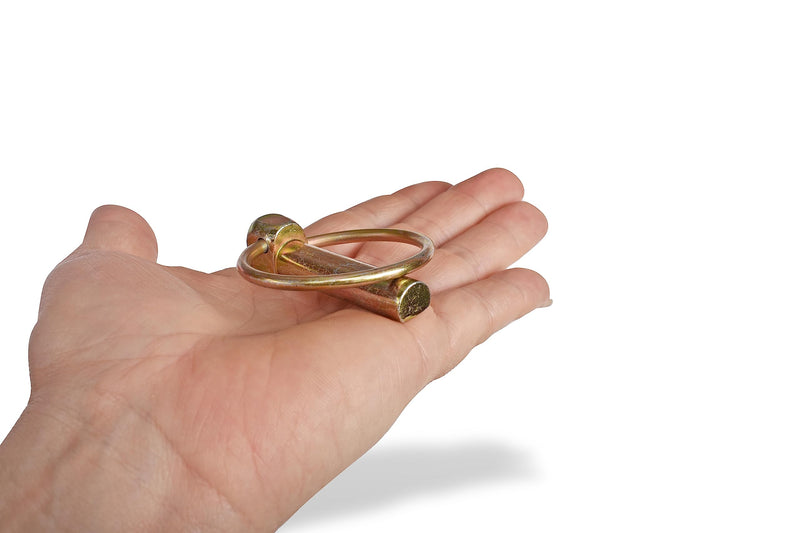 [Australia - AusPower] - Grade 2 Shear Bolts ½” x 3-½” with ½” Nylock Nuts: 5 Pack for Rotary Cutters: Includes 2 Bonus Linch Pins 7/16" x 1-3/4" 