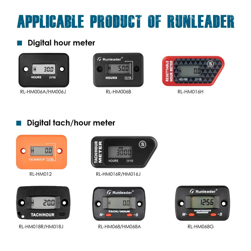 [Australia - AusPower] - Runleader TS016 Alligator Clip Assembly for Hour Meter Tachometer Working Signal Pickup. 