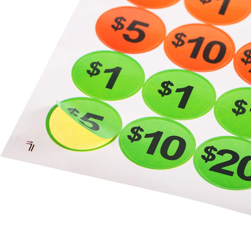 Neon Colors Prepriced Garage Sales Stickers, Pricing Labels, Sale Labels (Neon Pink, Yellow, Orange, Purple, Blue, Red, Green) Neon Pink, Yellow, Orange, Purple, Blue, Red, Green - NewNest Australia