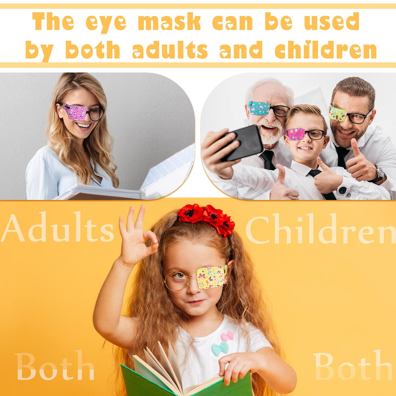 [Australia - AusPower] - 8 Pcs Eye Patches for Kids, Eyepatch for Glasses to Cover Either Eye Cartoon Eye Patching Fabric Patch for Kids Boys Girls(Cute Style) Cute Style 