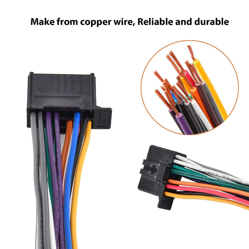 [Australia - AusPower] - RED WOLF 16 pin Pioneer Wiring Harness Radio Stereo Connector Plug Cable for Aftermarket Radio Pioneer DEH AVH AVIC MVH FH SPH 