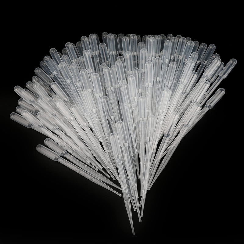 [Australia - AusPower] - G2PLUS 100PCS 3ml Disposable Plastic Essential Oils Graduated Transfer Pipettes for Science Laboratory, Experiment, Essential Oils, Make up Tool 100pcs-3ml 