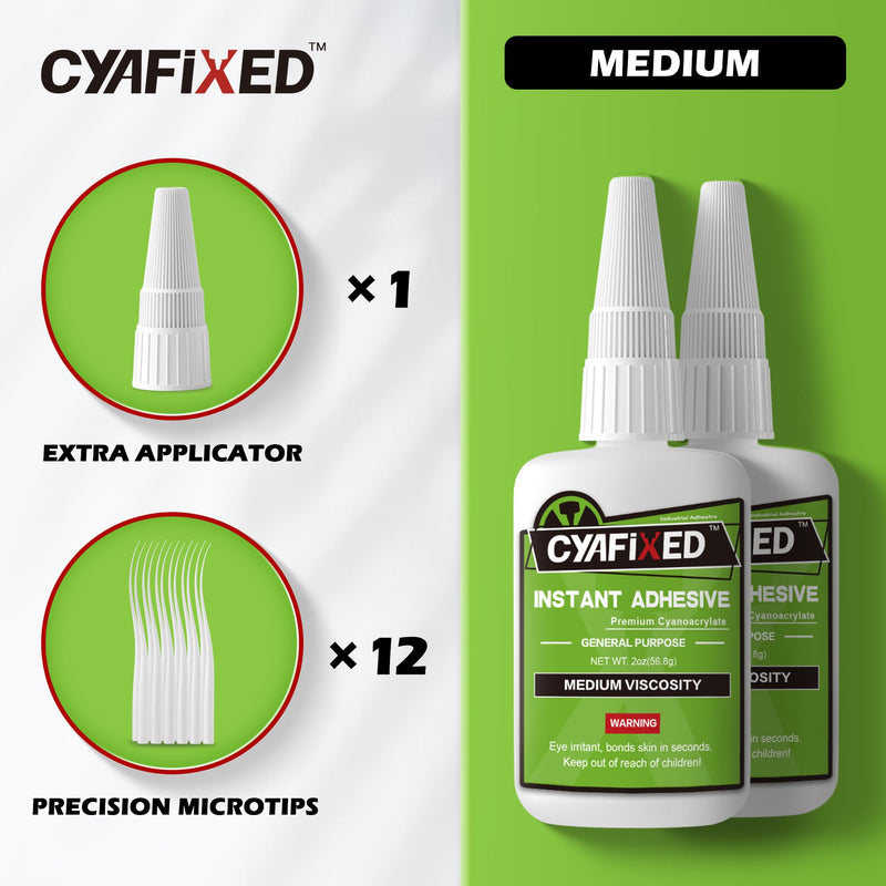 [Australia - AusPower] - Strong Cyanoacrylate (CA) Super Glue, All-Purpose Medium Viscosity Instant Adhesive, 4 oz. (113.6 Grams) - CA Glue for General Home Repair, Ceramics, Plastics, Metal, Wood 4 ounce 