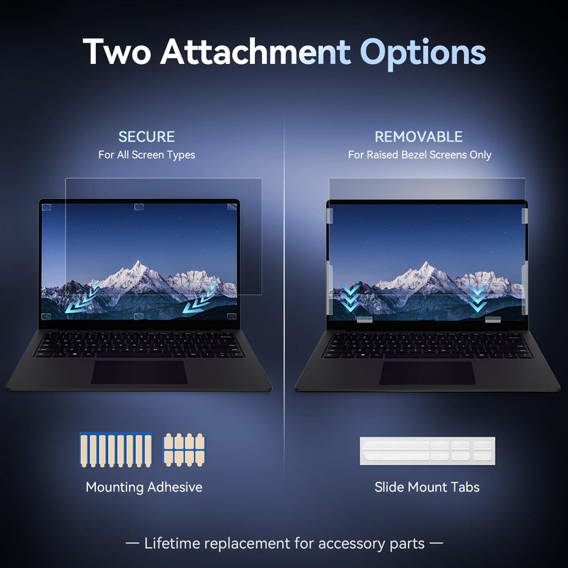[Australia - AusPower] - Laptop Privacy Screen 17 Inch Compatible With Lenovo Hp Dell Acer Asus Thinkpad Envy Xps, 16:10 Aspect Removable Anti Glare Blue Light Filter Protector, 17in Computer Monitor Privacy Shield [1 PACK] 17'' Privacy Screen (16:10) 