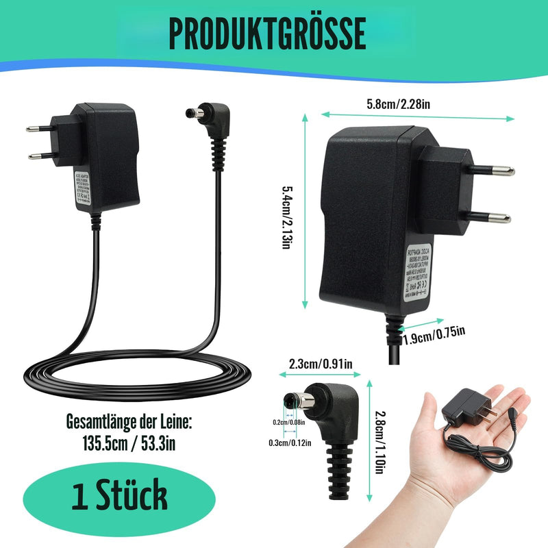 Power Supply 6V Charger Blood Pressure Monitor Compatible with Omron, X2/X2 Basic X3/6 Comfort,