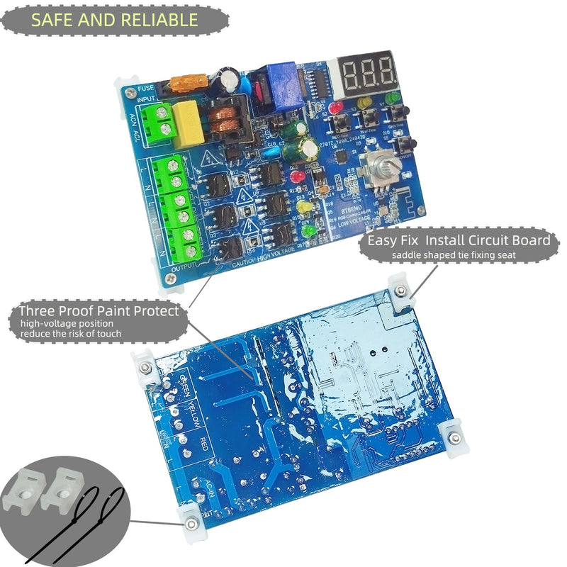 2.4G RF Remote Control Traffic Light Controller Sequencer with 50+ Sequences 3 Channel 85VAC-265VAC Easy to Program and Fix Installation Complete Accessories Digital Tube Display