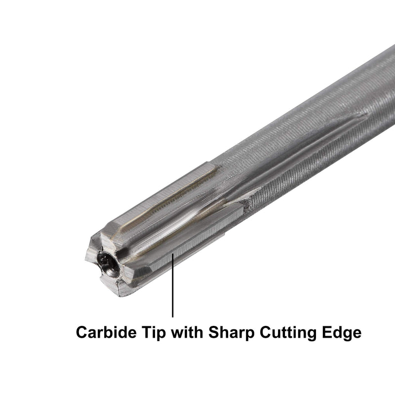 [Australia - AusPower] - uxcell 8mm Chucking Reamer High Speed Steel Carbide Tip H7, 12" (300mm) Length Lathe Machine Reamer Straight Flute, Milling Tool for Metal Copper 8mm x 300mm 