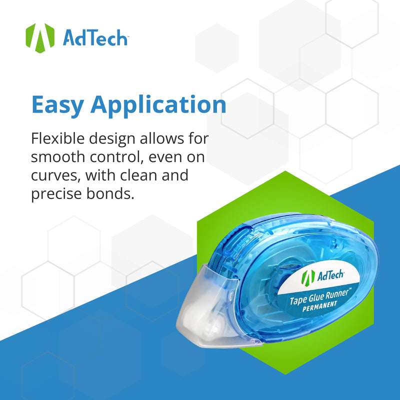 AdTech Permanent Glue Runner, 35 Yards (3-Pack) | Strong, Double-Sided Adhesive for Crafting, Scrapbooking & Office Use | Acid-Free, Reliable Bond 3 PACK