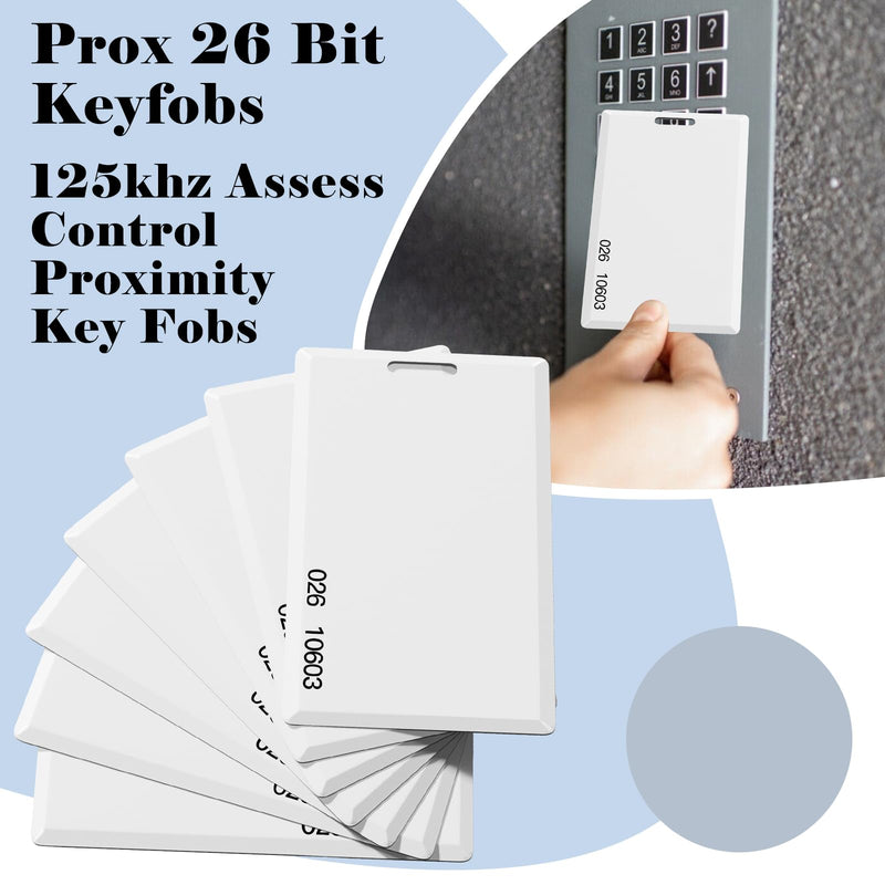 [Australia - AusPower] - 10 Pack 26 Bit Proximity Clamshell Weigand Prox Swipe Cards Key Card Compatable with ISOProx 1386 1326 H10301 Format Readers and Systems, Works with Most Access Control Systems 10 pcs 