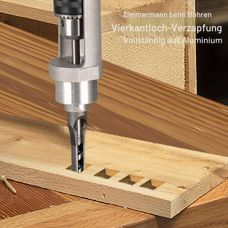 Ejoyous Square Drill Adapter, Square Holes Drill Adapter Holder Square Drill Stand for 38 mm - 43 mm Bench Drill Hand Drill Precise Drilling