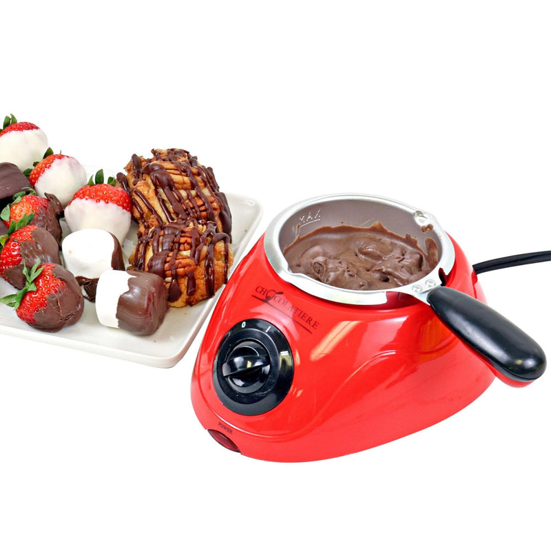 Total Chef Chocolatiere Electric Chocolate Fondue/Melting Pot and Candy Making Kit, 8.8 oz (250 g) Capacity, with 32-Piece Accessory Kit for Candy-Making, Dessert, Special Occasion, Family Dinner