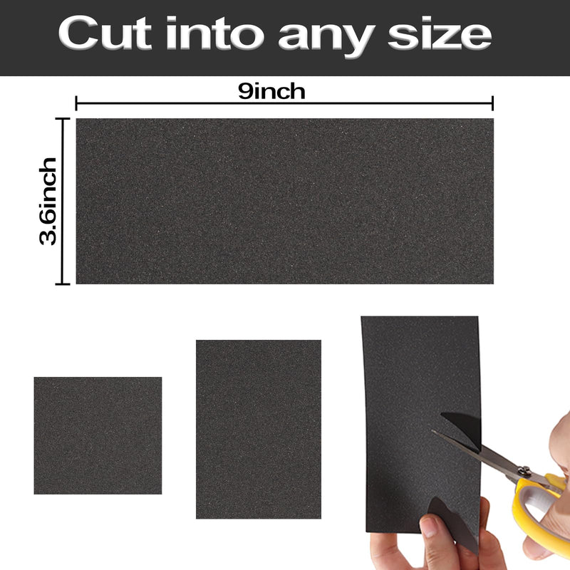[Australia - AusPower] - STEBRUAM Professional Sandpaper Set 400 Grit, 21 Pieces Wet and Dry Sandpaper for Car/Wooden Furniture/Stone/Paint/Metal/Glass, 23 x 9 cm Emery Paper Silicon Carbide 21 Sheets 400 Grit 