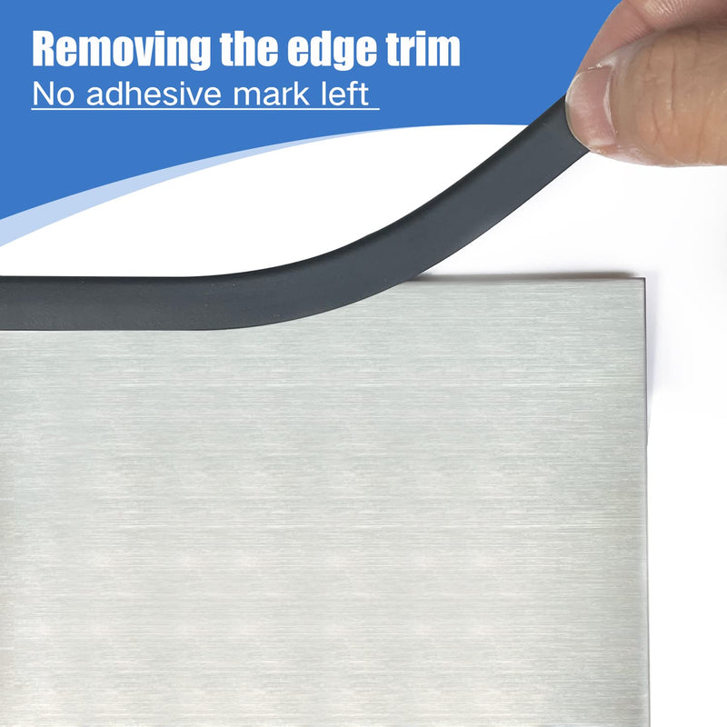 [Australia - AusPower] - Rubber Edge Trim, Self-Adhesive Rubber Edge Trim, Edge Protector for Sheet Metal, EPDM Material, Fit 1/16"(1.6mm), Length 10Ft, Black Color, U Channel Edge Trim Fit 1/16"- L10‘ 