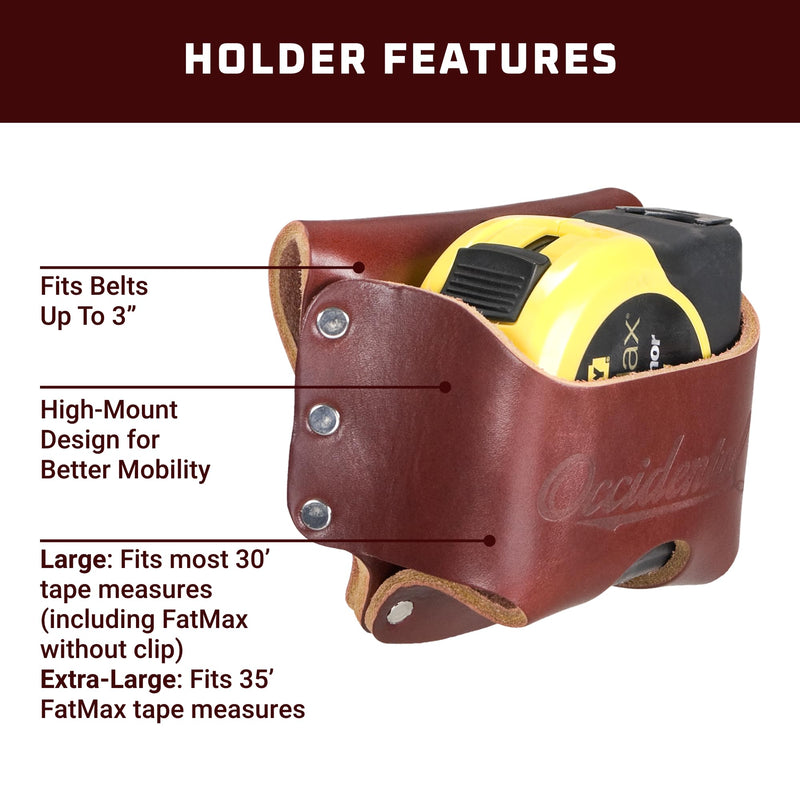 Occidental Leather Extra Large Tape Holster - Made to Fit the 35’ FatMax - Made in USA