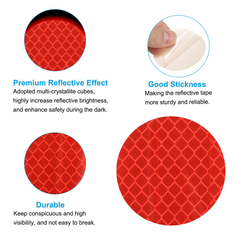 PATIKIL Reflective Stickers, 30 Pcs Safety High Visibility Reflective Sticker Waterproof Outdoor Reflectors for Bicycle, Clothing, Yellow (3 Shapes)