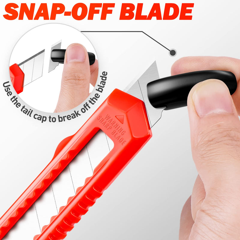 [Australia - AusPower] - DIYSELF 30 Pack Box Cutter Retractable, 18mm Box Knife, Utility Knife Retractable with Snap Off Blade, Boxes Cutter Knives for Cardboard, Art, Craft Red 