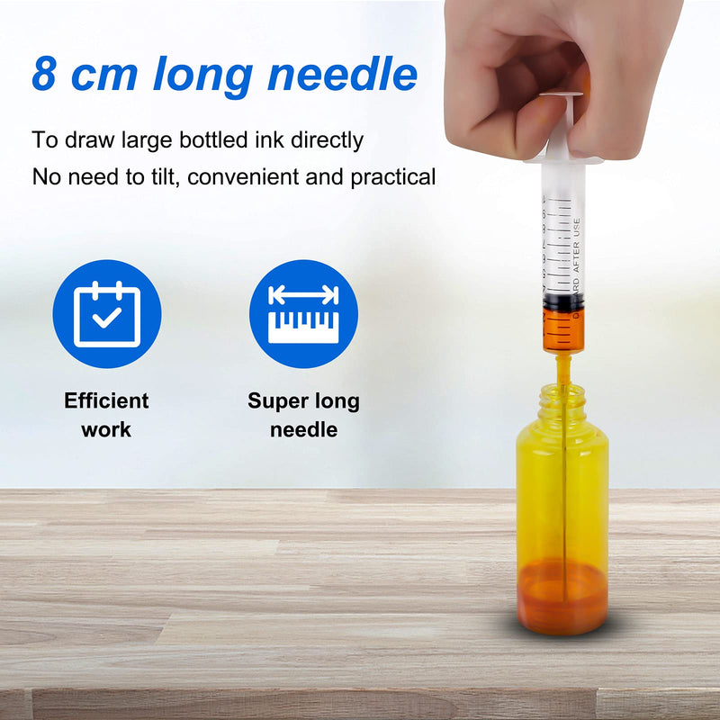 [Australia - AusPower] - 6 Pack-10ml Ink Syringe with 16 Ga Blunt Needle Tip and Soft Plastic Tube Suitable for Glue Application,Liquid Dispensing and Measuring, Pet Food Feeding,Refilling Ink Cartridges,CISS or Flux pen 10ML/6PACKS 
