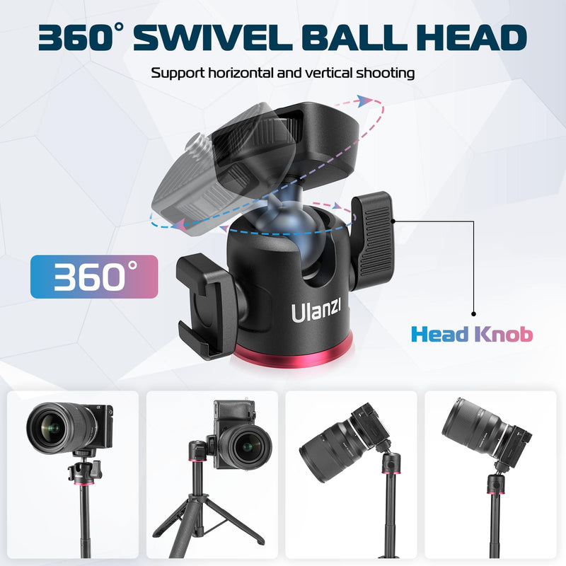 [Australia - AusPower] - ULANZI MT-73 Extension Pole Tripod, Mini Selfie Stick Tripod Stand Handle Grip for Webcam Canon G7X Mark III Sony ZV-1 RX100 VII A6400 A6600 Cameras Vlogging MT-73 Tripod 