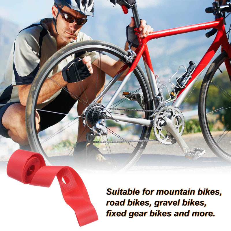 HARFINGTON 4pcs Bicycle Rim Strip 26" x 20mm PVC Bike Tire Liner Bicycle Wheel Rim Tape Inner Tube Tape Anti-Scratched Guard Cushion Pad Protector for Road MTB Mountain Bike