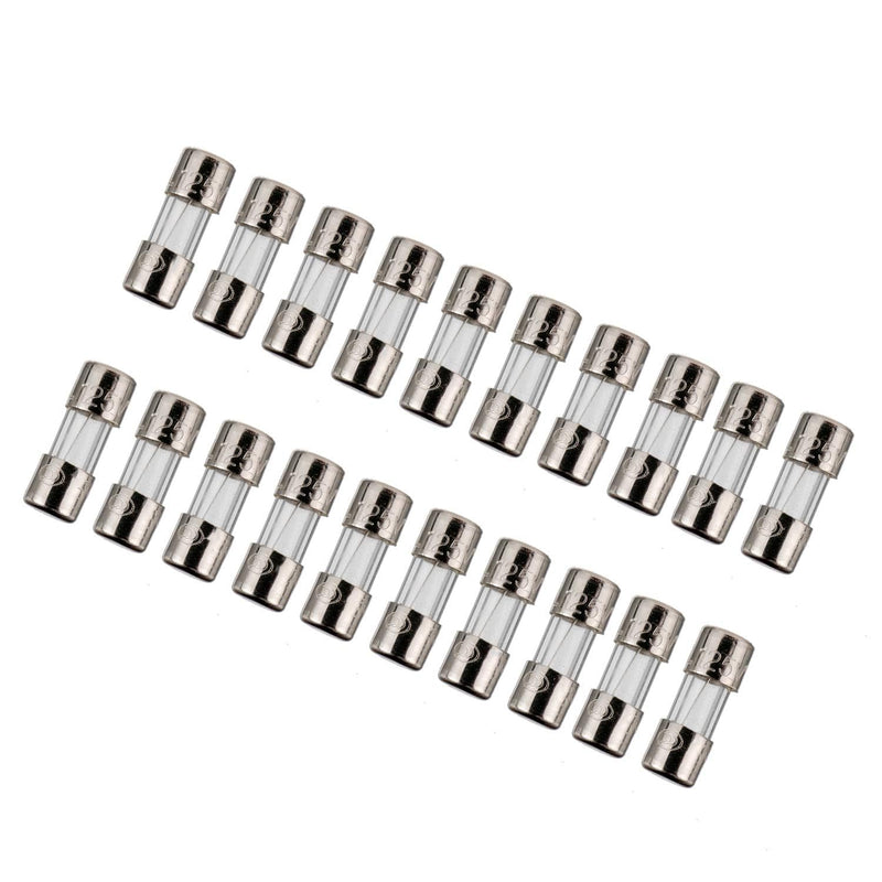 [Australia - AusPower] - BOJACK Mini Fuse 3.6x10mm 5A 5amp 125V 0.14x0.39 Inch F5AL125V Fast-Blow Glass Fuses(Pack of 20 Pcs) 