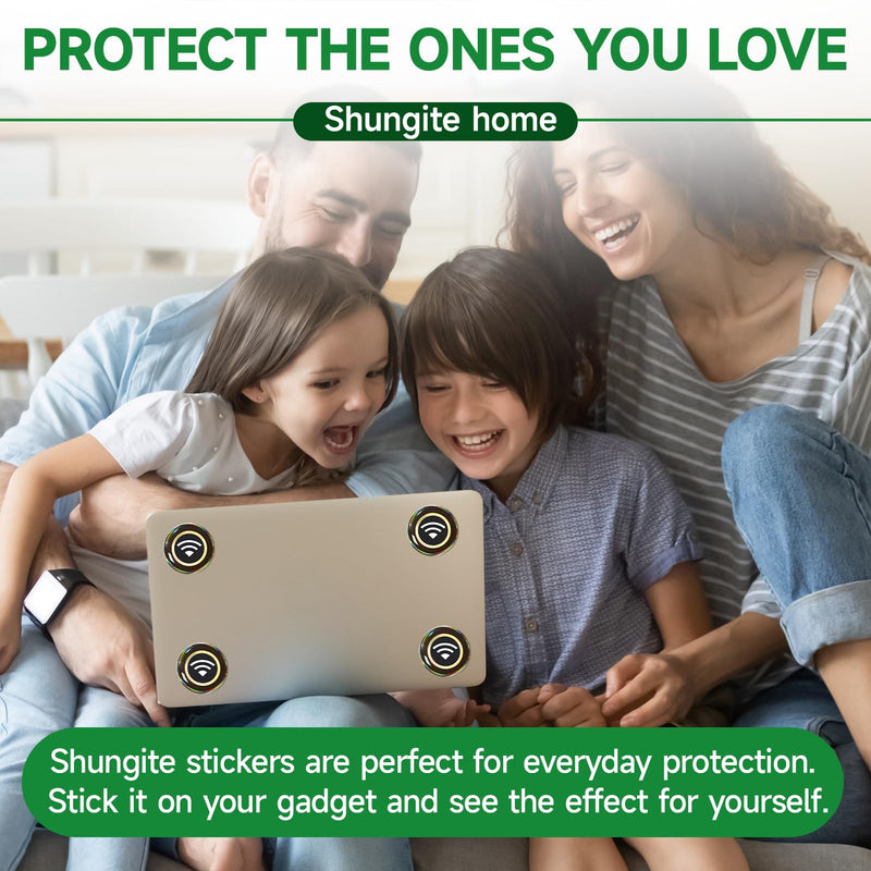 [Australia - AusPower] - 6 Pieces Blocker Protection Neutralizers Stickers for Cell Phones Tablets Laptops Computer WiFi Printer TV Electronic Devices Black 