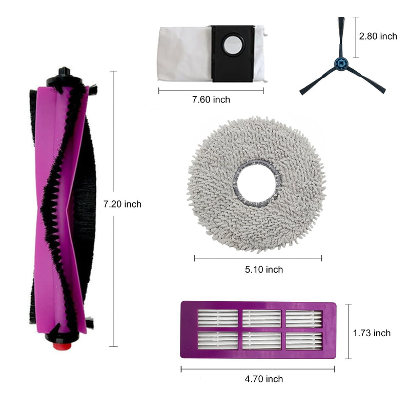 25-Pc Eureka J15 PRO Ultra (ONLY) Complete Care Kit - Replacement Parts for Eureka J15 PRO Ultra Robot Vacuum & Mop | Main/Side Brushes, Mop Pads, HEPA Filters