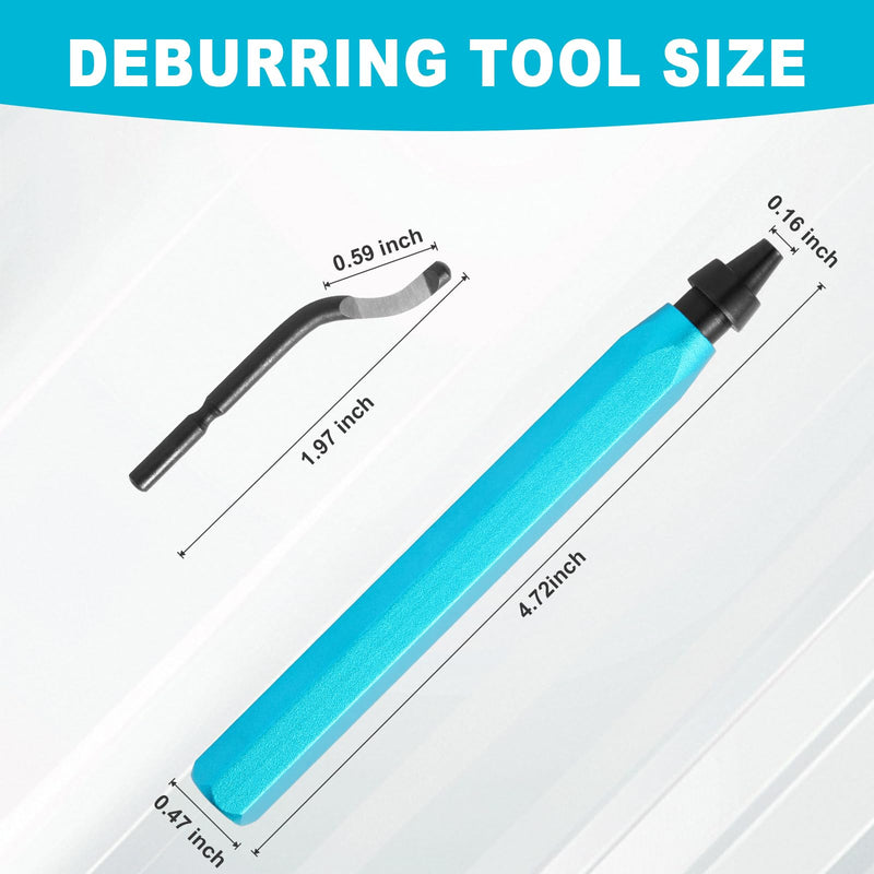 [Australia - AusPower] - Deburring Tool Set with 11pcs High Speed Steel Swivel Blades, Deburring Tool 3D Printing Burr Removal Blades, Deburring Tools for Metal, Resin, PVC Pipes, Copper, Plastic, Aluminum 