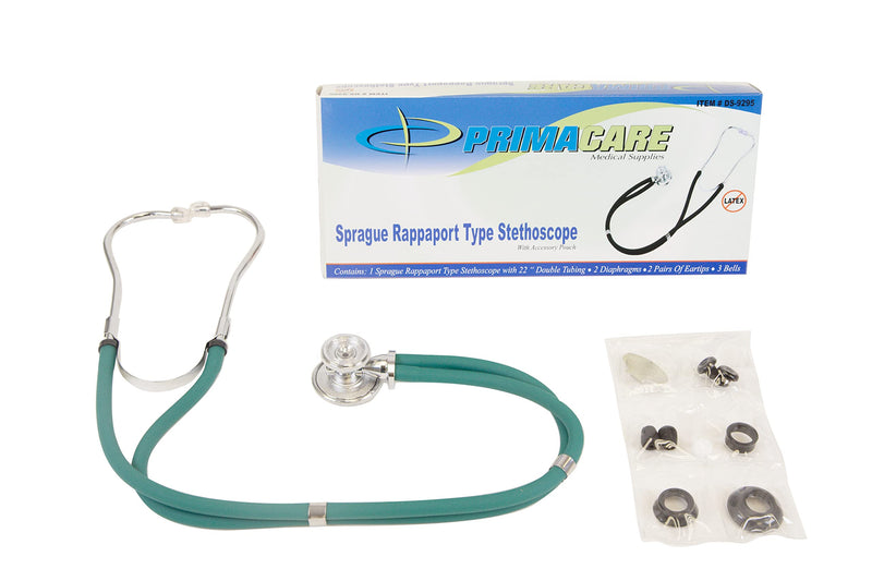 [Australia - AusPower] - PrimaCare DS-9295-HG 30" Sprague Rappaport Style Stethoscope for Doctor, Nurse and Medical Student, Hunter Green 