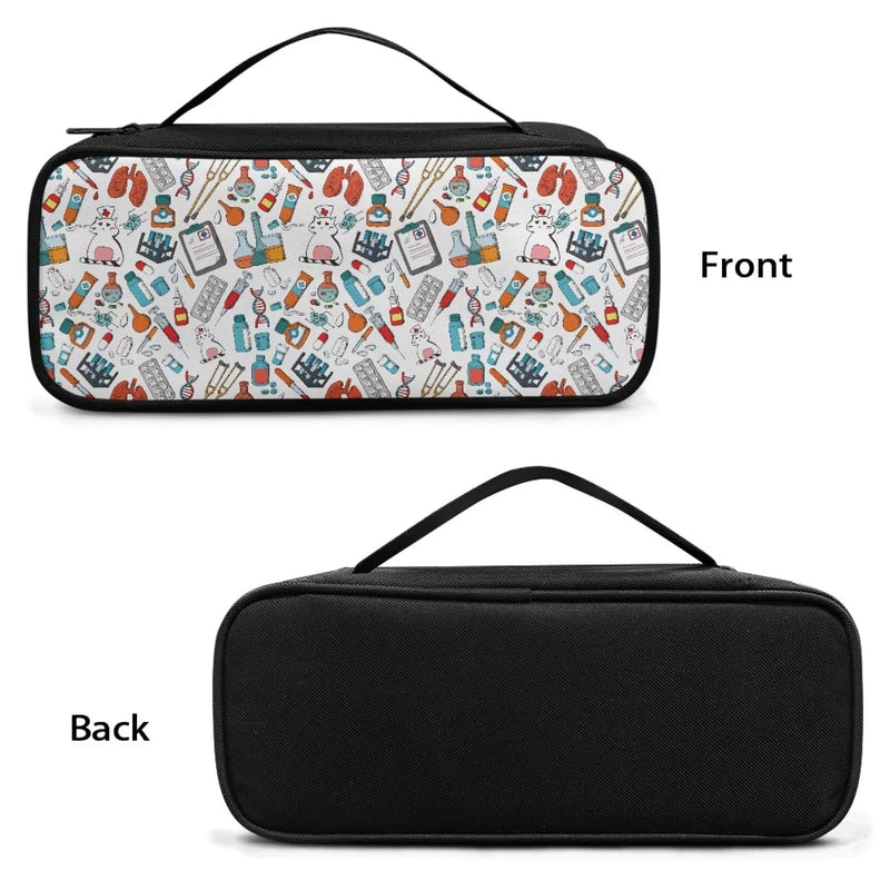 [Australia - AusPower] - Nurse Cat Stethoscope Case with Handle & Mesh Pockets Lightweight Stethoscope Carrying Bag Organizer for Nurse Accessories Shockproof Protectors Nurse Cat 