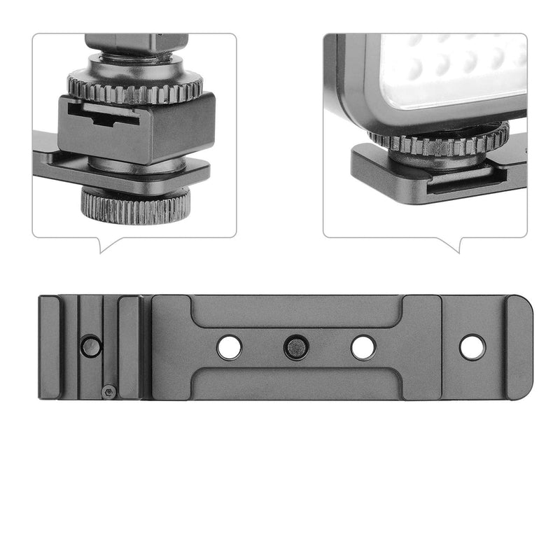[Australia - AusPower] - ChromLives Hot Shoe Extension Bar Mount, Cold Shoe Extension Flash Bracket, Dual Straight Mount Flash Bracket Compatible with Nikon Canon Sony Olympus DSLR Camera Camcorder DV Camera flash bracket 