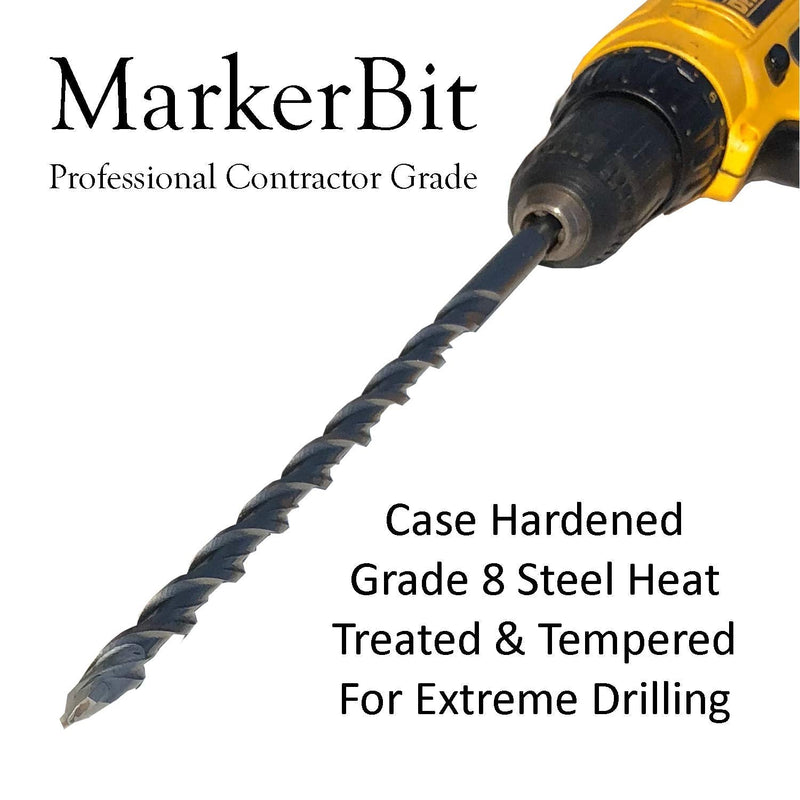 Keyfit Tools 12" 304 Stainless Steel Contractor Grade MarkerBit Driveway Markers Installation Drill Bit Easily Drill in Snow Plow Stakes reflectors ~Rocky Hard Pan Frozen Ground & Ice No Problem