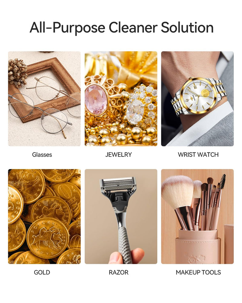 [Australia - AusPower] - Phniti Ultrasonic Jewelry Cleaner Solution 8.5 FL OZ (250ml), Ultrasonic Jewelry Eye Wear Cleaning Solution Concentrate for Gold, Silver, Platinum Diamonds Cleaning 1 