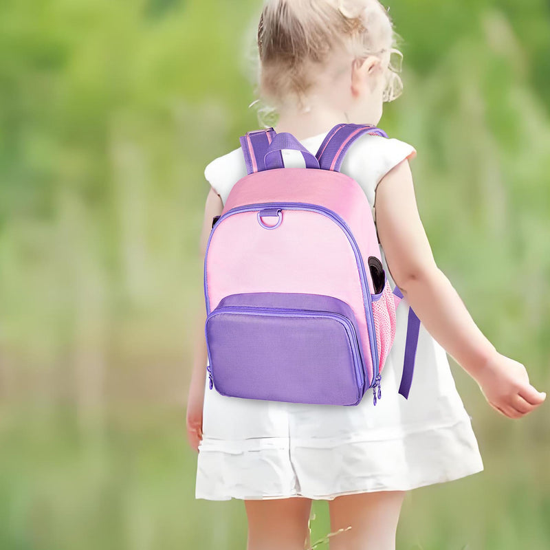 CURMIO Enteral Feeding Bag Backpack - Pink | Aluminum foil lined, clear window, adjustable chest strap, for feeding tube G tube, J tube, GJ tube, bag only