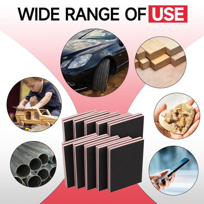 [Australia - AusPower] - Shineboc Sanding Sponges, Pack of 20, Soft, Flexible Wet/Dry Sandpaper, 180-3000 Grit Hand Sanding Blocks, Sanding Pads for Wood, Drywall, Metal, Paint, Car Body Repair Mix Grit 