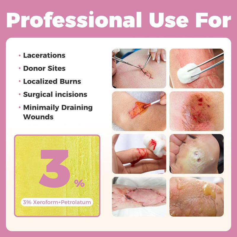 [Australia - AusPower] - Xeroform Petrolatum Dressing - 5"x9", Medical Non Stick Gauze Pads, Xeroform Soft Fine Mesh Gauze Patch for Wound Care, Burns, Lacerations, Skin Grafts & Surgical Incisions, 7 Individual Pack 