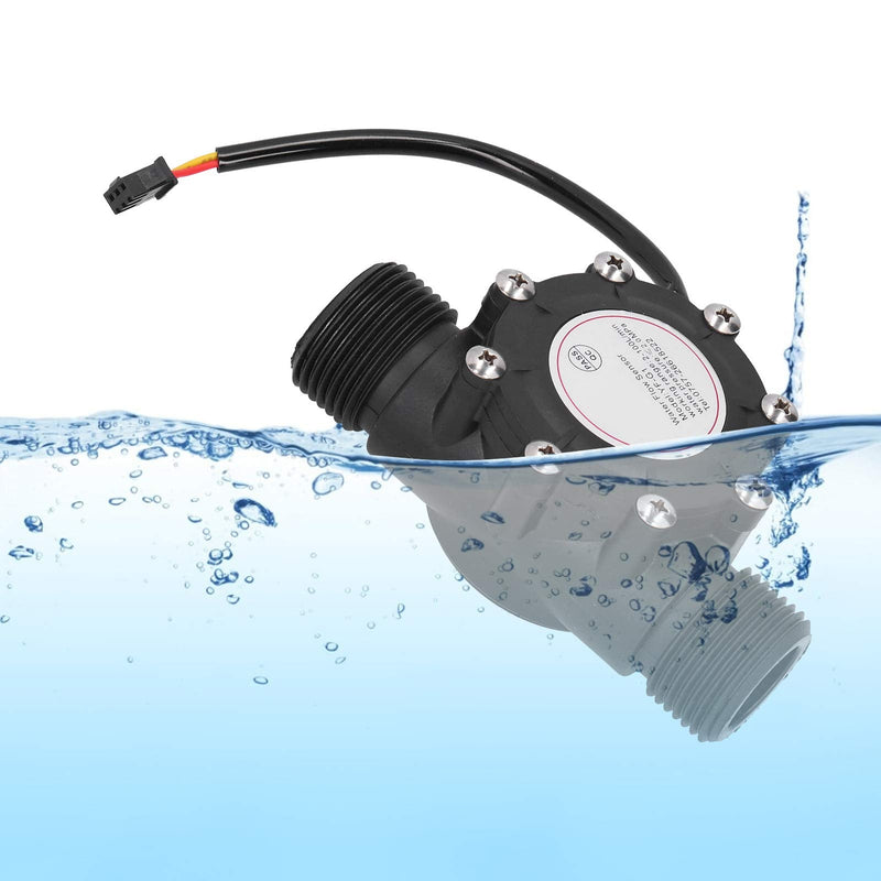 DC3-24V Flow Sensor, Electronic Component Level Sensor Water, Water Flow Hall Sensor Switch Flow Meter Flow Meter 1-100L/min