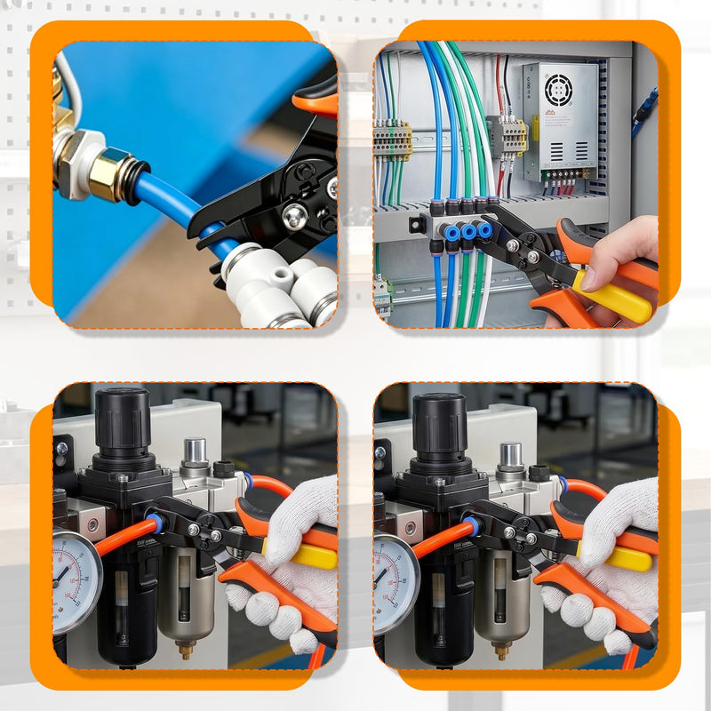 Connecting Pliers Pneumatic Connector Separator Pliers Compatible with 6/8 mm | Hose connector disassembly pliers for air push quick couplings energy-saving lever structure ideal for tight spaces