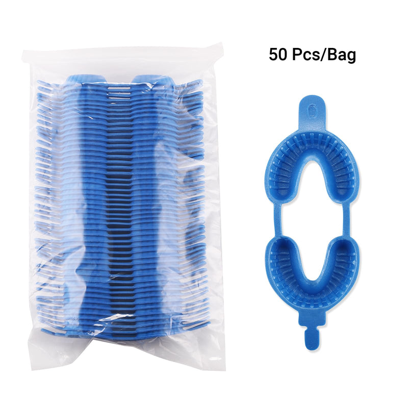 [Australia - AusPower] - JMU 50 Pairs Disposable Dental Fluoride Trays, Dual Arch Fluorinated Foam Tray Large 