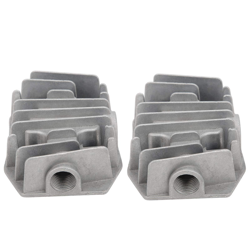 [Australia - AusPower] - WALFRONT 2Pcs Air Compressor Cylinder Head 4/3/5P Cylinder Head 48mm x 72mm Cylinder Head Aluminum Cylinder Head Cylinder Cooling Cover 