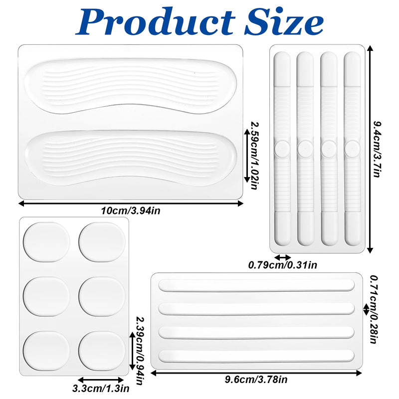 Dimeho 34 Pcs Silicone High Heel Cushion Inserts Pad Shoe Strap Grip Anti Slip Sandals Gel Protector Strips Sling Backs Foot Support Sticker for Women Men Sports Sneakers