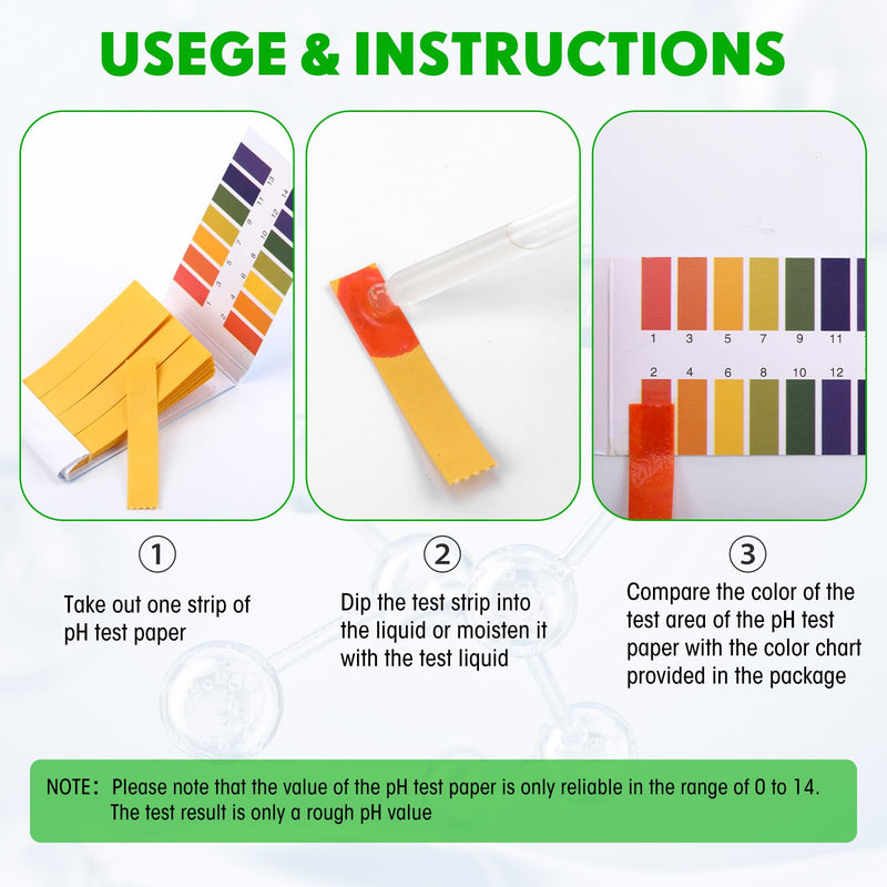 [Australia - AusPower] - Handepo 50 Pack pH Test Strips 1-14 Universal pH Test Paper Full Range Litmus Test Paper Strips pH Test 4000 Strips for Teaching, Student, Chemistry Experiment, Saliva Urine Water Soil 