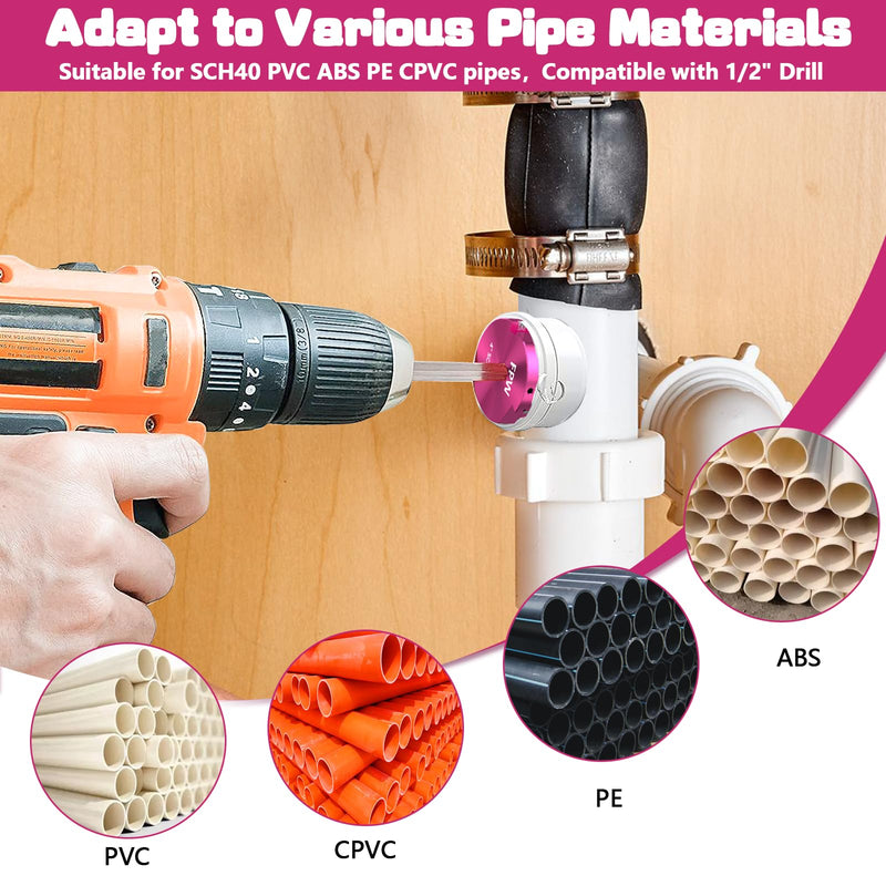 Original Design Patent Triple Inserts 4 Inch PVC Pipe Reamer, PVC Fitting Saver, Pipe Tools for Schedule 40 1