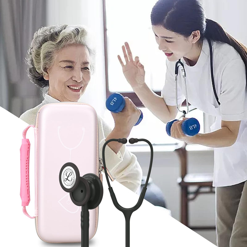 [Australia - AusPower] - Stethoscope Case Compatible with 3M Littmann Classic III/Lightweight II S.E/MDF Acoustica Deluxe Stethoscopes, includes Mesh Pocket for Nurse Accessories for Work (Pink) Pink 